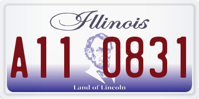 IL license plate A110831