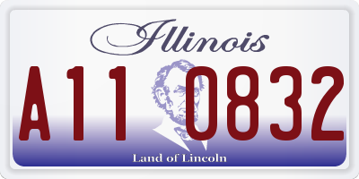 IL license plate A110832