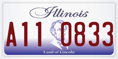 IL license plate A110833