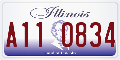 IL license plate A110834