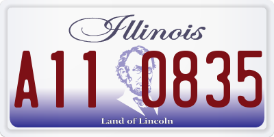 IL license plate A110835