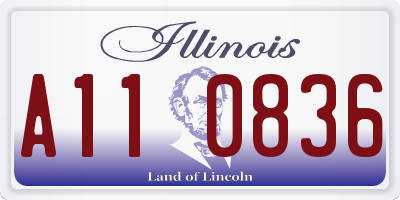 IL license plate A110836