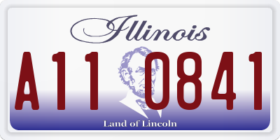 IL license plate A110841