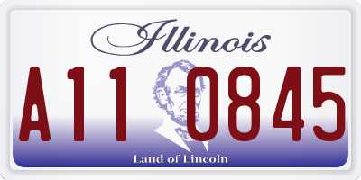 IL license plate A110845