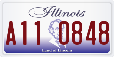 IL license plate A110848