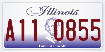 IL license plate A110855