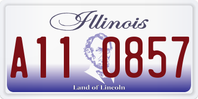IL license plate A110857