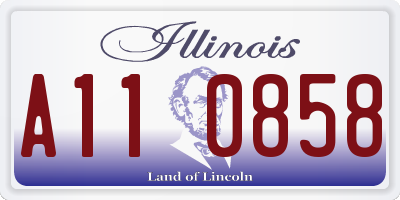 IL license plate A110858