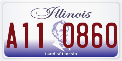 IL license plate A110860
