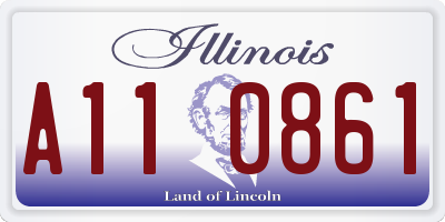 IL license plate A110861