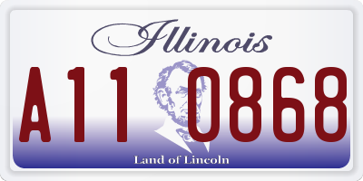 IL license plate A110868