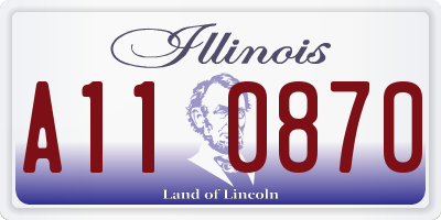 IL license plate A110870