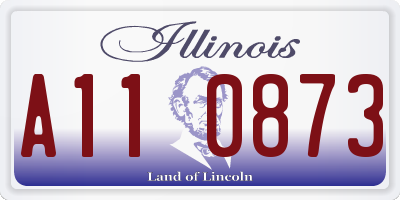 IL license plate A110873