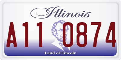 IL license plate A110874