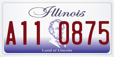 IL license plate A110875
