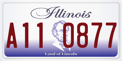IL license plate A110877