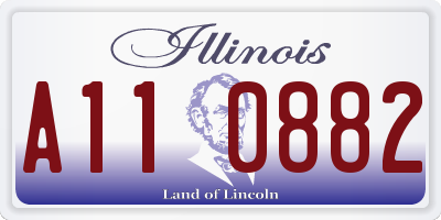 IL license plate A110882