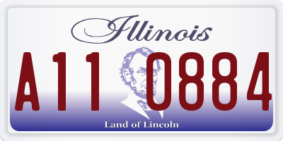 IL license plate A110884