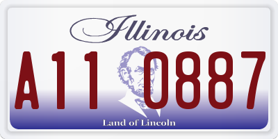 IL license plate A110887