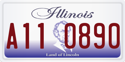 IL license plate A110890
