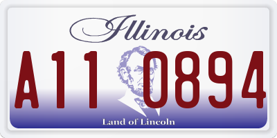 IL license plate A110894