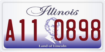 IL license plate A110898