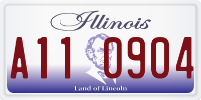 IL license plate A110904