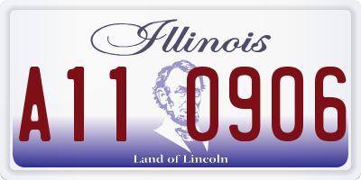 IL license plate A110906