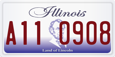 IL license plate A110908