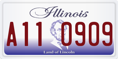 IL license plate A110909