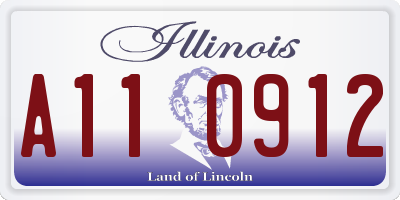 IL license plate A110912