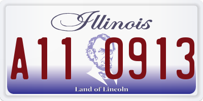 IL license plate A110913