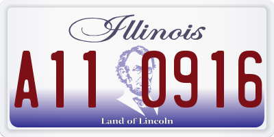IL license plate A110916