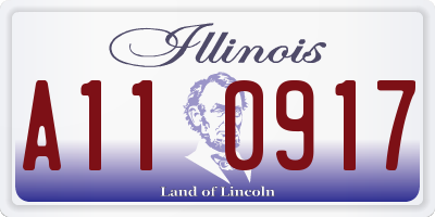 IL license plate A110917