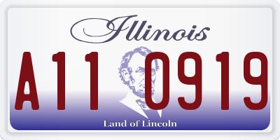 IL license plate A110919