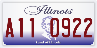 IL license plate A110922