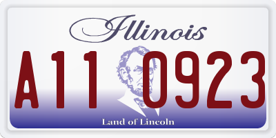 IL license plate A110923