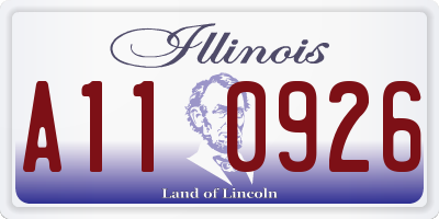 IL license plate A110926