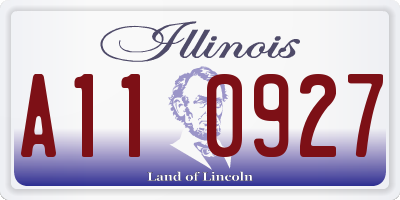 IL license plate A110927