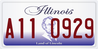 IL license plate A110929