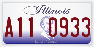 IL license plate A110933