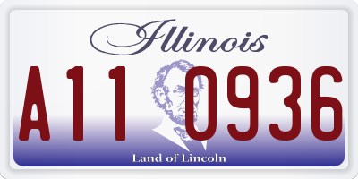IL license plate A110936