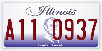 IL license plate A110937