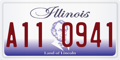 IL license plate A110941