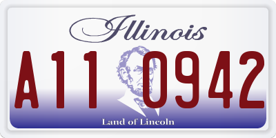 IL license plate A110942