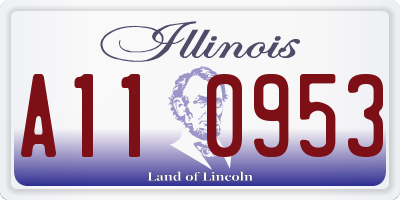 IL license plate A110953