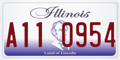 IL license plate A110954