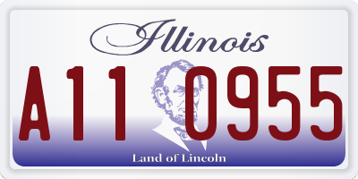 IL license plate A110955