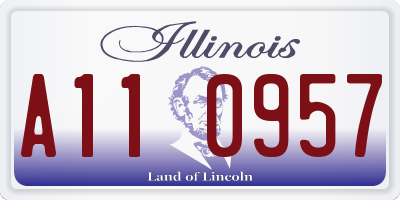 IL license plate A110957