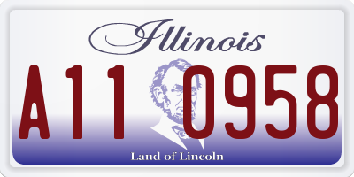 IL license plate A110958
